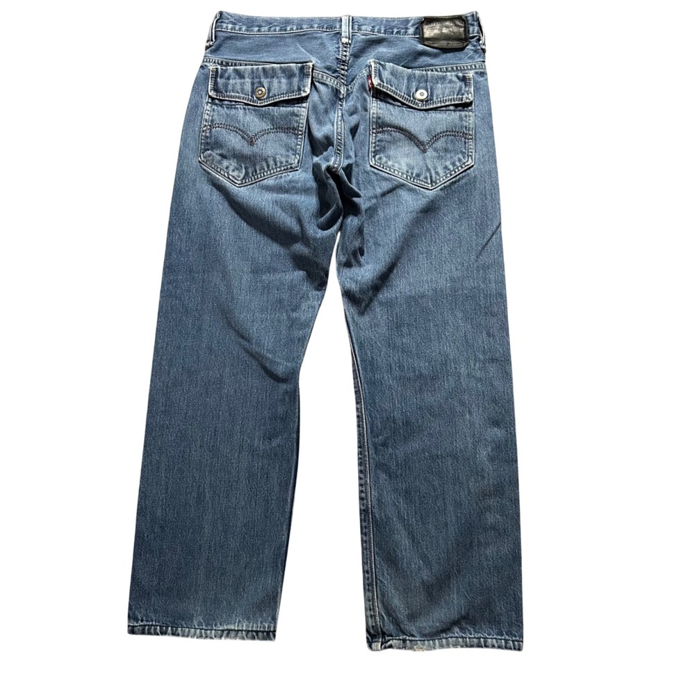 Levis 569 Jeans Mens 32x30 Blue Loose Straight Flap Pocket Denim